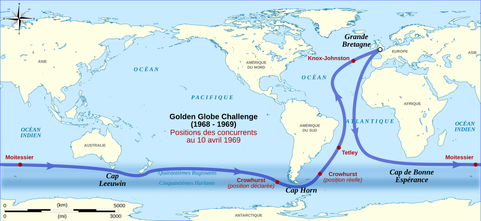 Golden Globe Race i 1968 var historiens første non-stop solo jordomseiling.