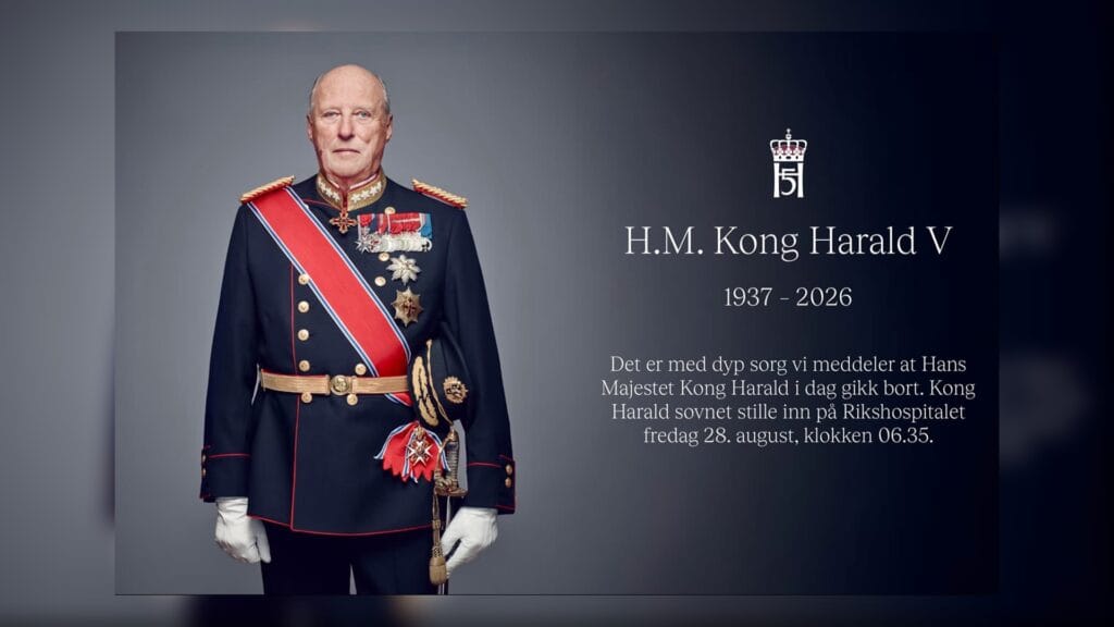 Kong Harald er død